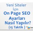 On Page Seo Ayarları