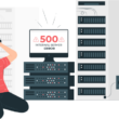 Sunucu odasında '500 Internal Server Error' hatası alan bir kullanıcı, panik içinde başını tutuyor. Bu görsel, iyi bir hosting destek hizmetinin neden kritik olduğunu gösteriyor.