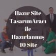 Farklı mesleklerden (doktor, iş insanı, aşçı, mühendis) profesyoneller, Hazır Site Tasarım Aracı'nın her sektör için uygunluğunu temsil eden bir web sitesi tasarımı etrafında bir araya gelmiş.