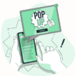 Akıllı telefonda gezinen bir kullanıcıya gösterilen, 'Büyük İndirim' etiketli bir pop-up bildirimi. Görsel, WordPress popup eklentilerinin önemini ve dönüşüm artırma gücünü simgeliyor.