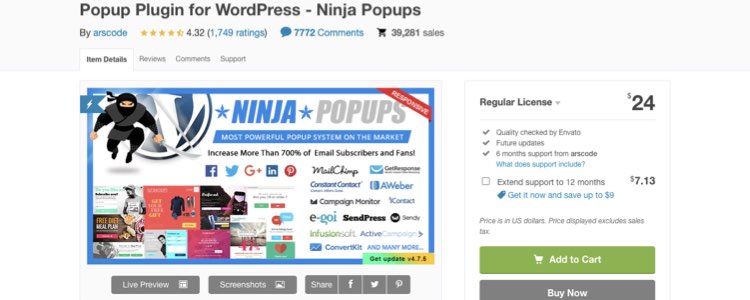 Ninja Popups