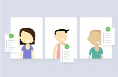 Buyer persona analizi için oluşturulmuş, farklı müşteri segmentlerini temsil eden üç kurgusal karakter. Yanlarındaki listeler, demografik özelliklerinin ve ihtiyaçlarının onaylandığını gösteriyor.