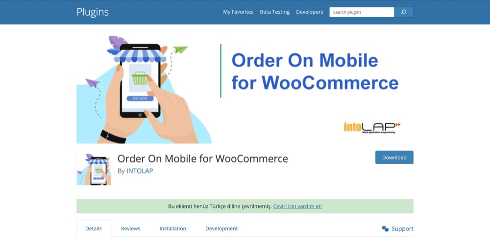 Order On Mobile for WooCommerce