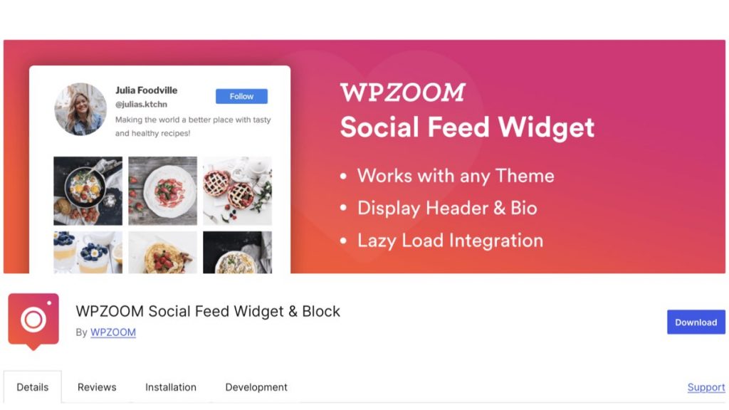 WPZOOM Instagram Widget for WordPress