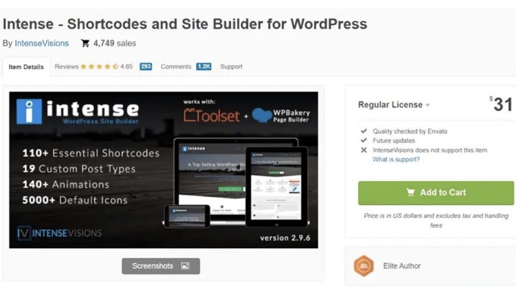 Intense – Shortcodes & Site Builder