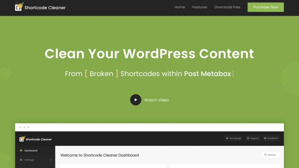 Shortcode Cleaner