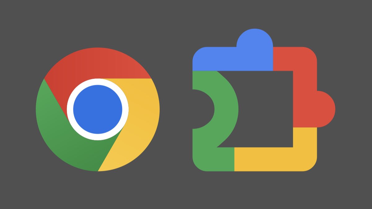 Gri arka planda Google Chrome logosu ile yazılım geliştiriciler için en iyi eklentileri temsil eden yapboz parçası şeklindeki Chrome Uzantıları simgesi yan yana duruyor.