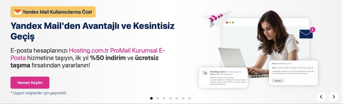 Yandex Mail Kullanıcılarına Özel Geçiş Kampanyası